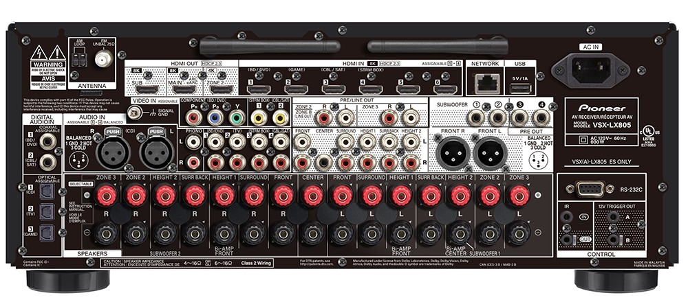 最新旗舰即将上市：Pioneer VSX-LX805 11.4 声道环绕扩大机