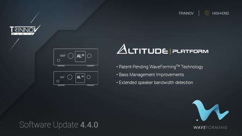 免费更新|Trinnov发布Altitude 4.4.0版,包含WaveForming,适用所有Altitude32和A-影音新生活
