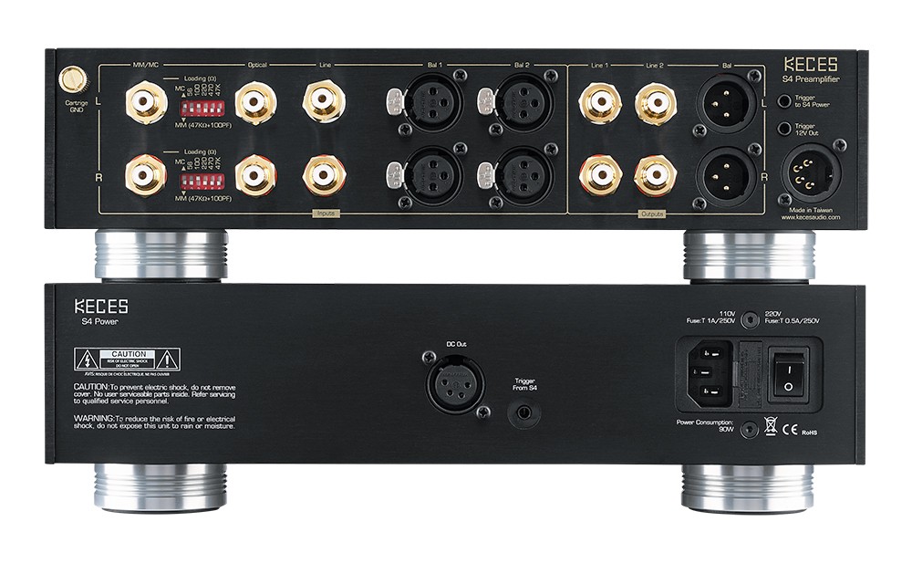 搭载 DS Audio 光学唱头放大功能：KECES S4 电源分离前级扩大机